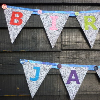 joined up writing bunting